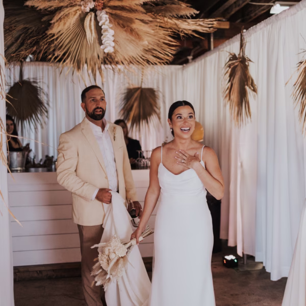 Pampas grass installation designed by Erin McDonald